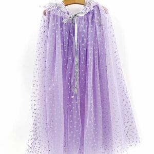 Elegant Lavender Tulle Dress-Up Cape (Kids)
